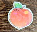 2" Holographic ATL Peach Sticker