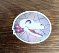 2" Holographic Asexual Laughing Fox Skull Sticker