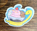 2" Holographic Banana Split Snake Sticker