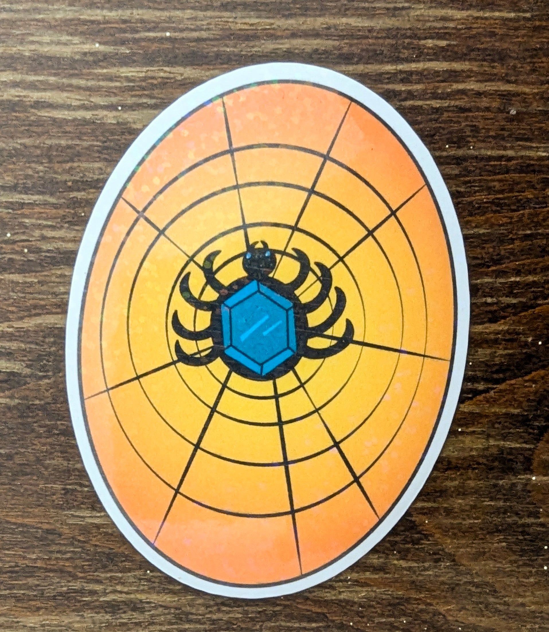 2" Holographic Jewel Spider Sticker