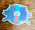 3" Holographic Witch Crows Stickers