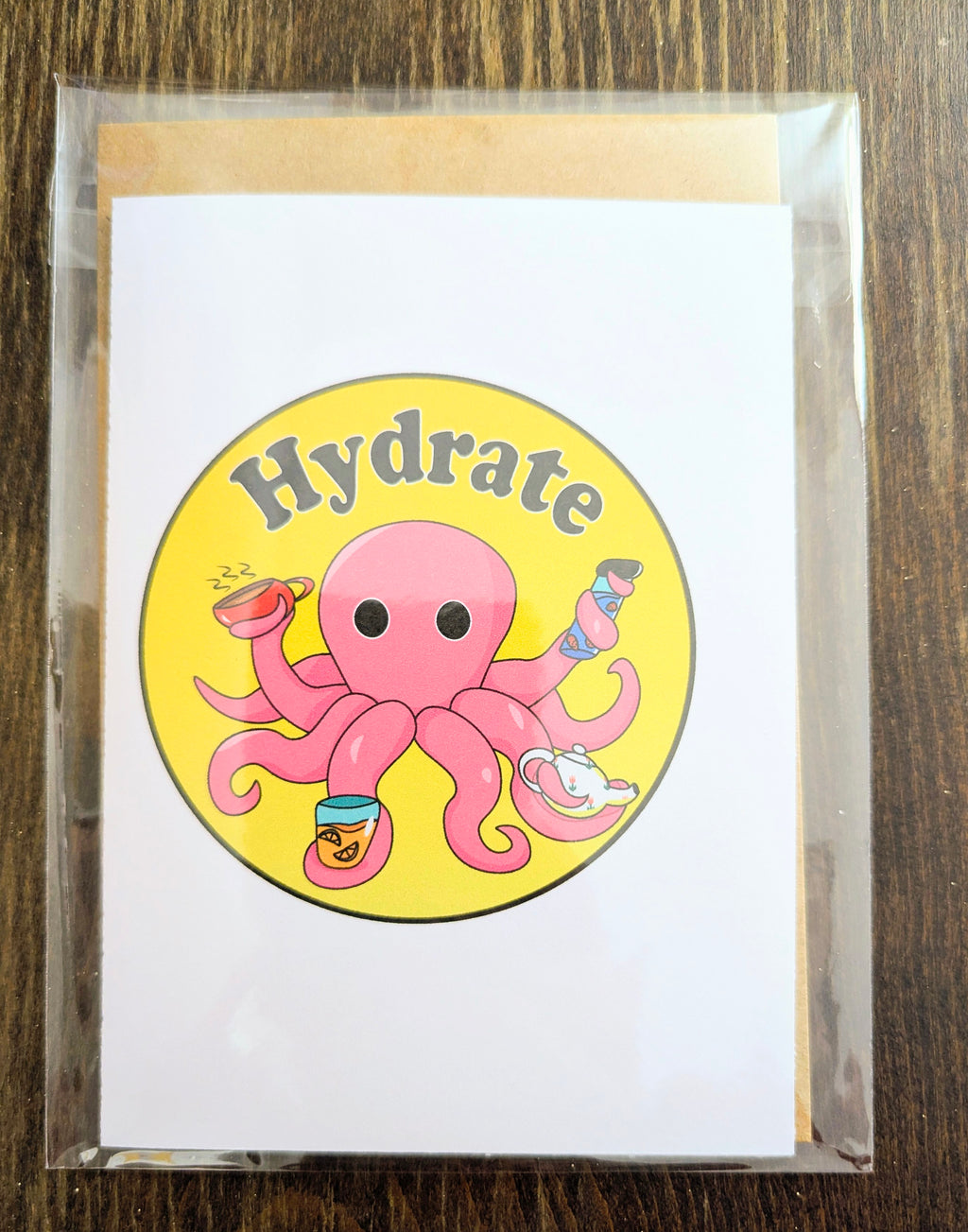Hydrate Octopus 5x7 Card and Envelope