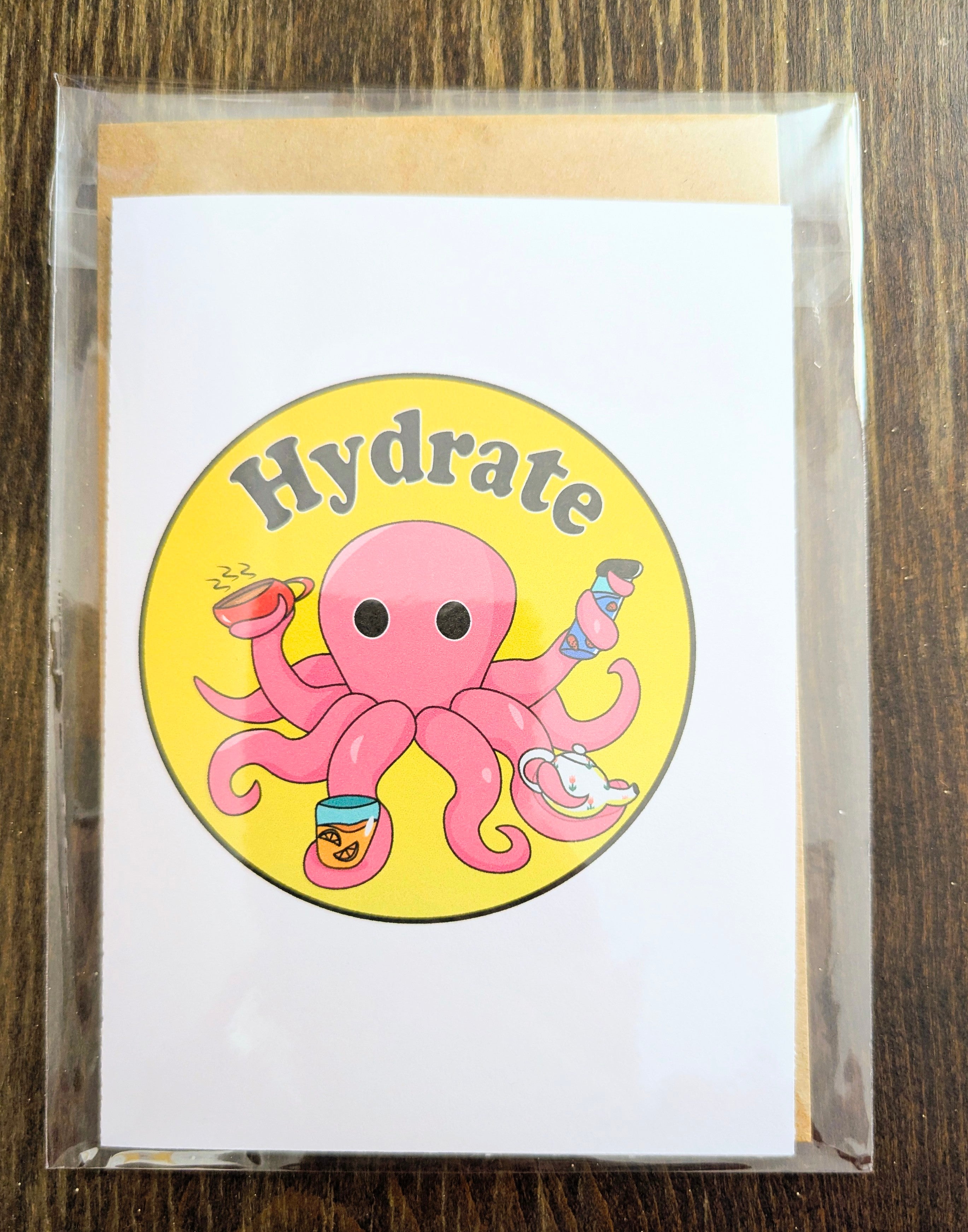 Hydrate Octopus 5x7 Card and Envelope