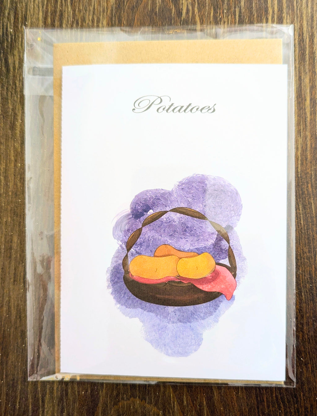 Watercolor Potatoes 5x7 Card
