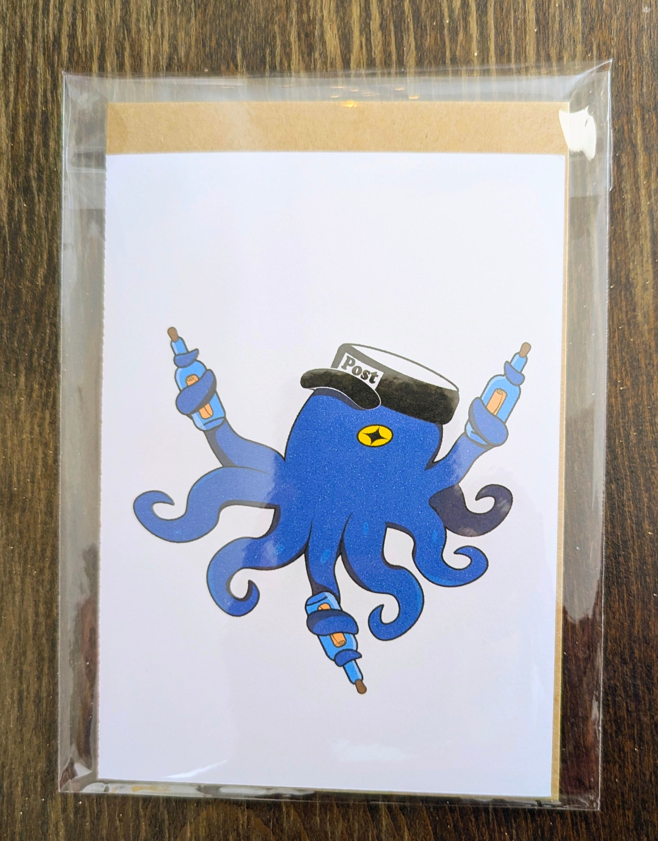 Post Man Octopus 5x7 Card