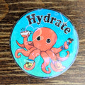 2" Holographic Hydrate Red Octopus
