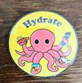 3" Holographic Hydrate Pink Octopus Sticker