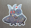 3" Holographic kissing Mothmen Stickers