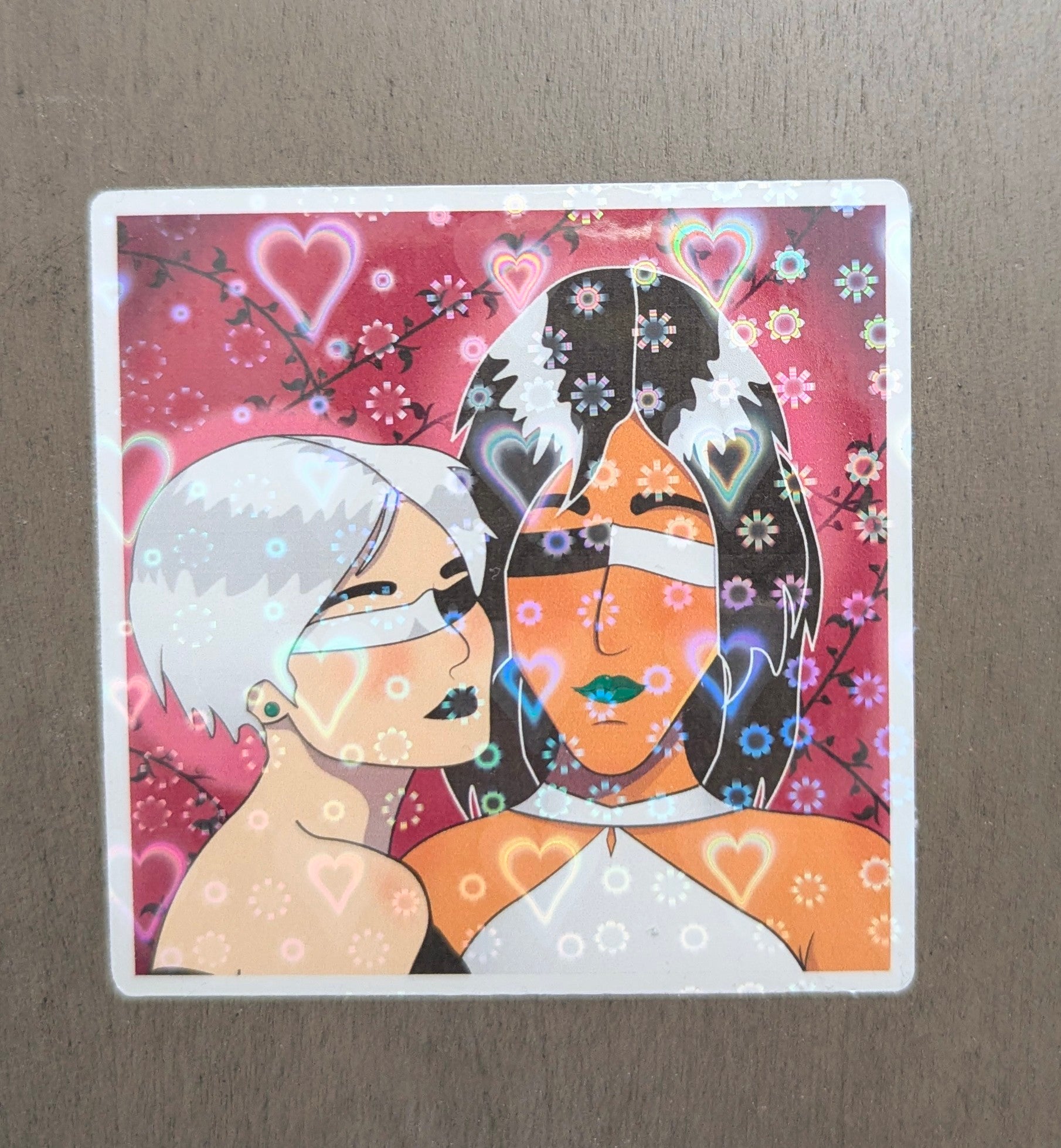 Lovely Entanglement 3" Holographic Sticker
