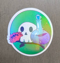 2" Holographic Skull with Purple Potion Sticker