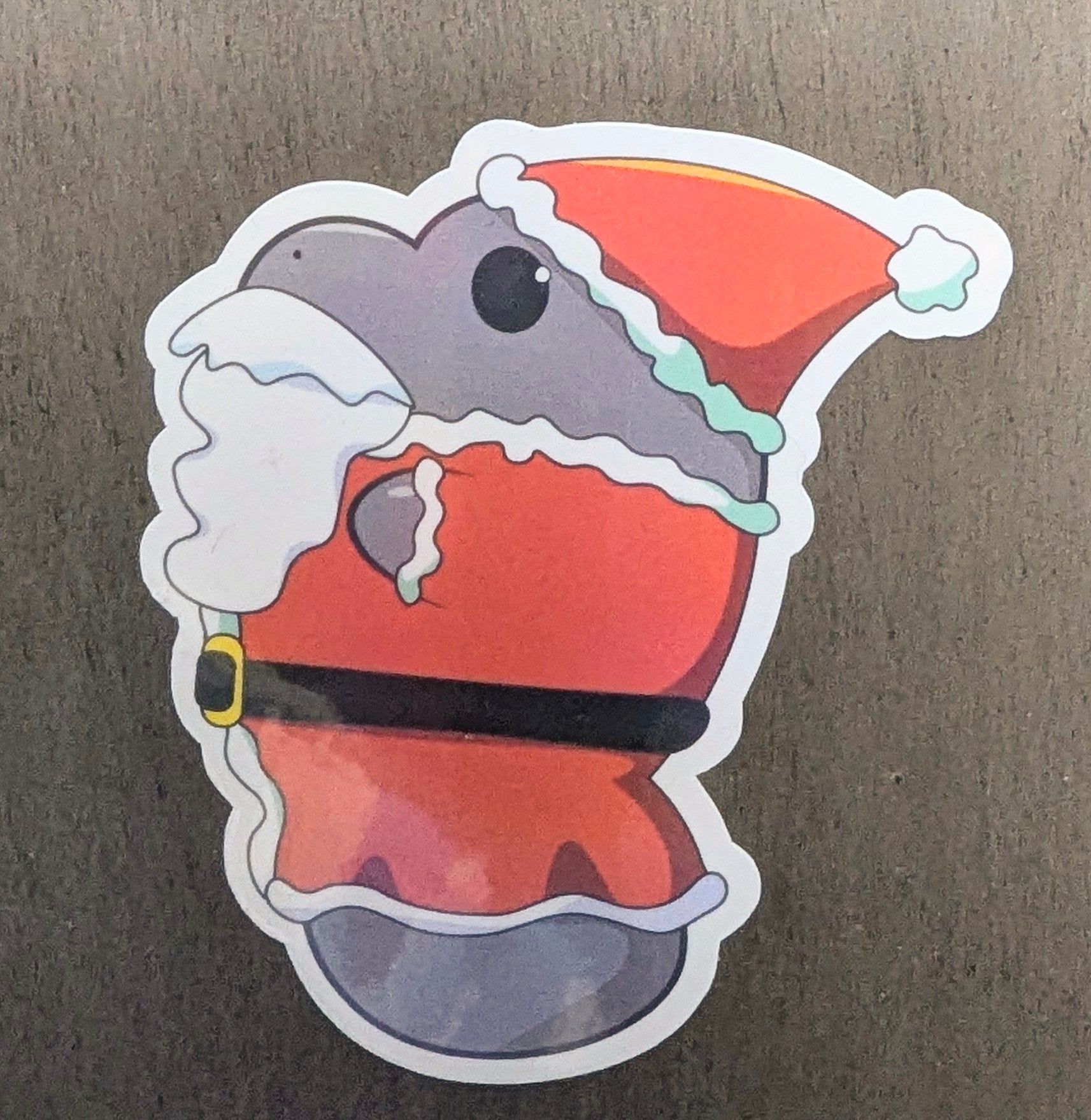 3" Holographic Santa Manatee Sticker