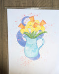 Watercolor Daffodils Art Print