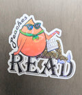 3" Holographic Peaches Read Sticker