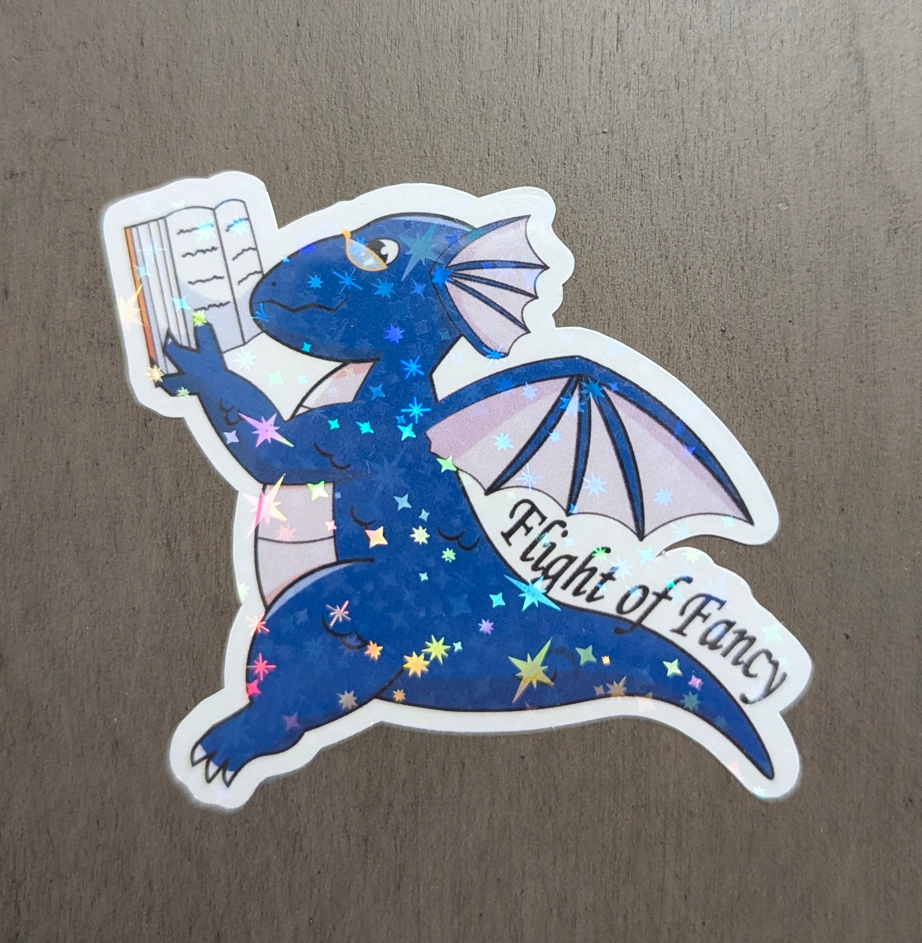 3" Holographic Flight of Fancy Dragon Sticker