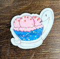 3" Holographic Valentine Ice Cream Snake Sticker