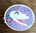 2" Holographic Bisexual Laughing Fox Skull Sticker