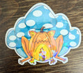 2" Holographic Pumpkin with Blue Mushrooms Sticker