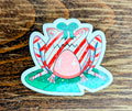 2" Holographic Peppermint Frog (Red) Sticker