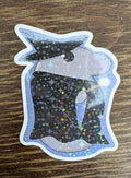 2" Holographic Witch Manatee Sticker