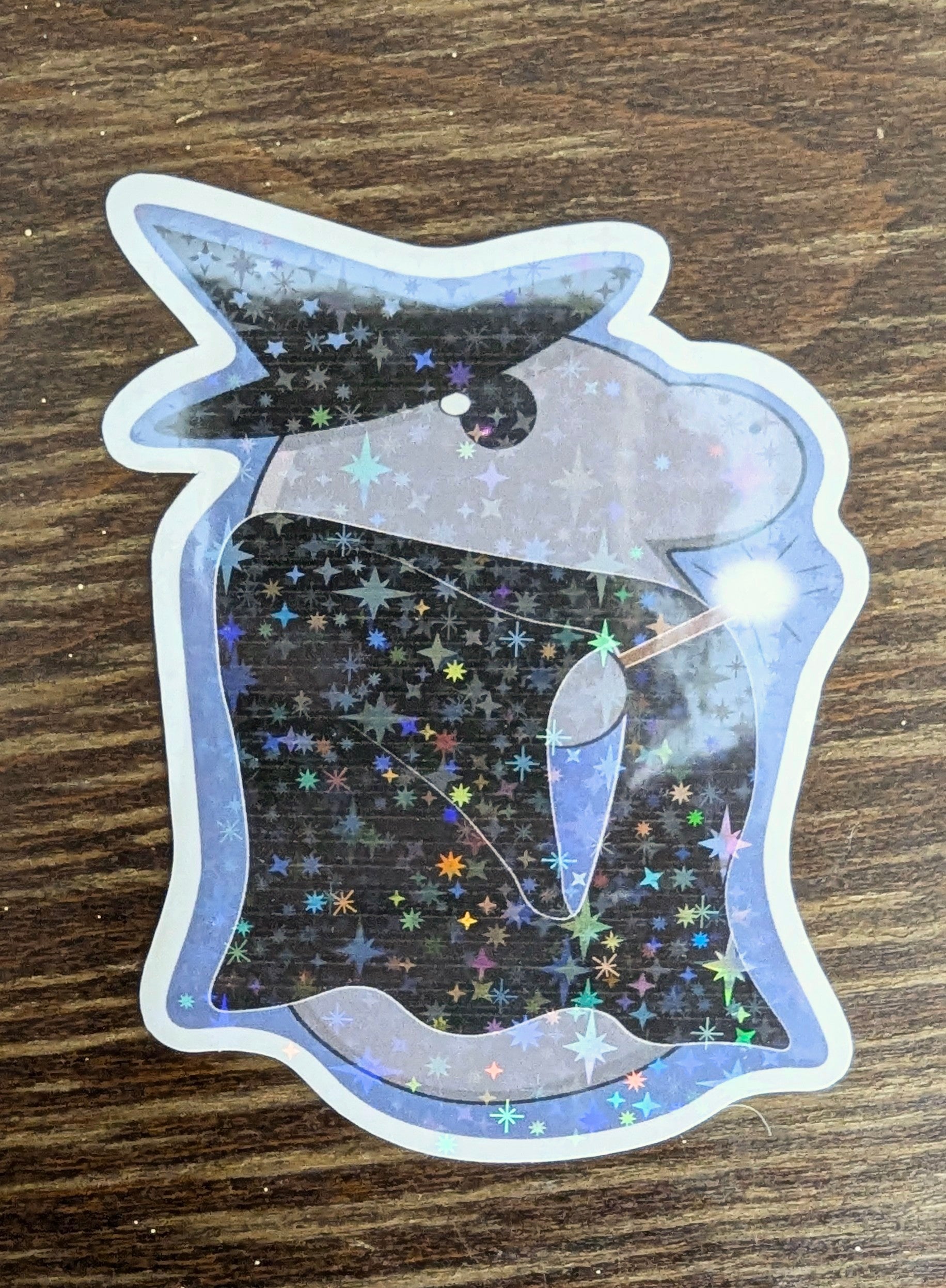 2" Holographic Witch Manatee Sticker